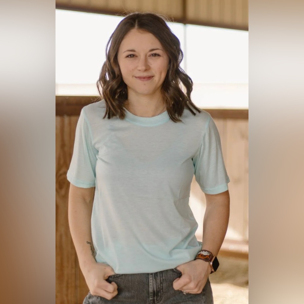 Sterling Kreek Simple Sterling Mint Basic Crewneck Tee